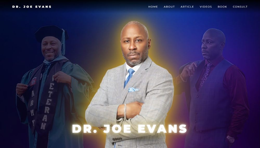 Dr. Joe Evans landing page