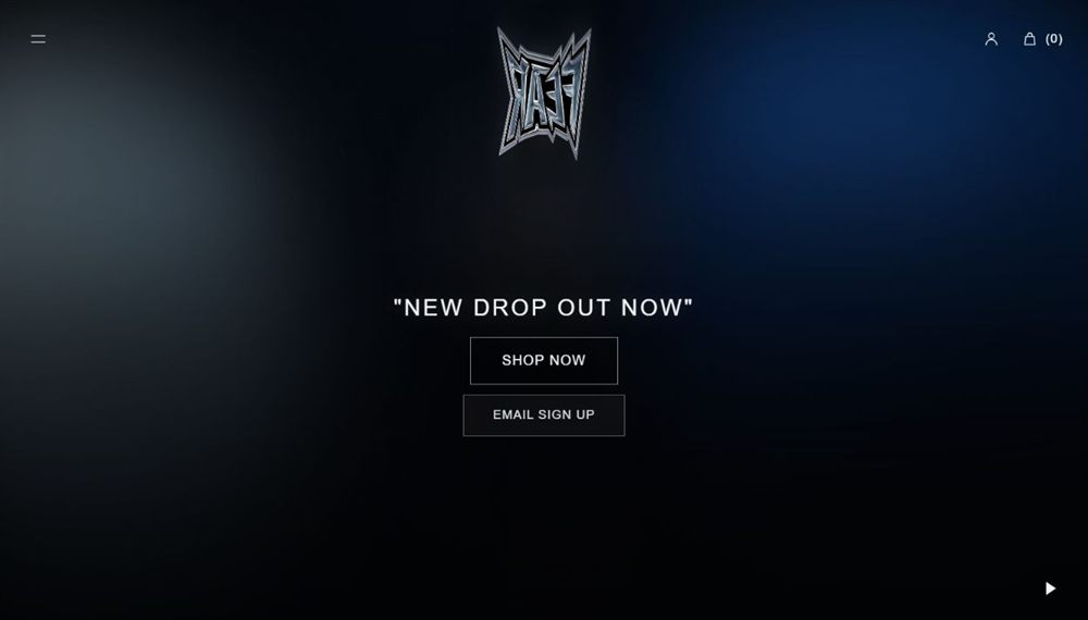 Fear Apparel landing page