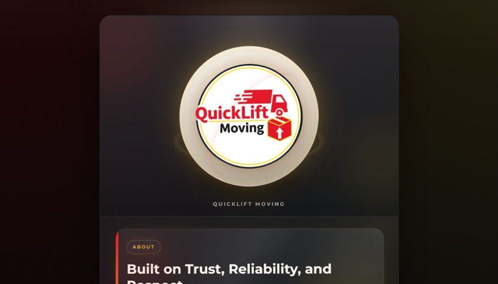 Quick Lift Moving landing page